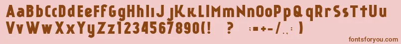 KР°nkinFreeFont Font – Brown Fonts on Pink Background