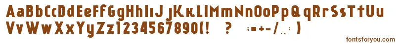 KР°nkinFreeFont-Schriftart – Braune Schriften auf weißem Hintergrund