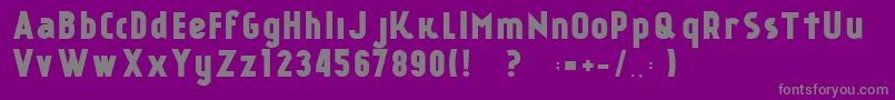 KР°nkinFreeFont Font – Gray Fonts on Purple Background