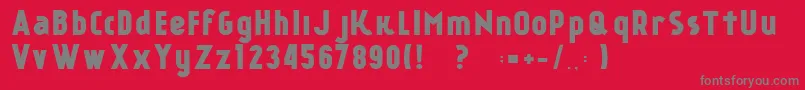 KР°nkinFreeFont Font – Gray Fonts on Red Background