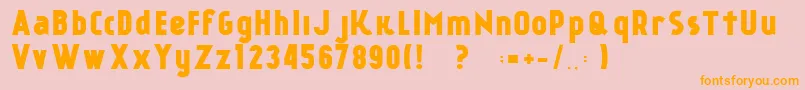 KР°nkinFreeFont Font – Orange Fonts on Pink Background