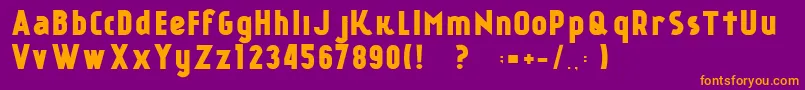 KР°nkinFreeFont Font – Orange Fonts on Purple Background