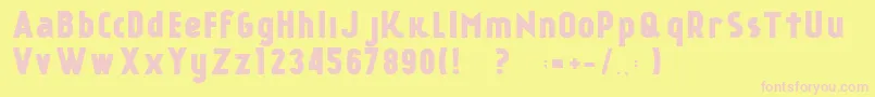 Шрифт KР°nkinFreeFont – розовые шрифты на жёлтом фоне