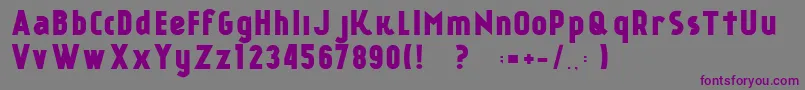 フォントKР°nkinFreeFont – 紫色のフォント、灰色の背景