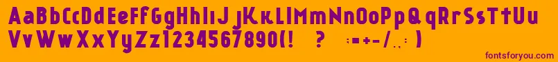 KР°nkinFreeFont-Schriftart – Violette Schriften auf orangefarbenem Hintergrund