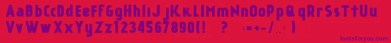 fuente KР°nkinFreeFont – Fuentes Moradas Sobre Fondo Rojo