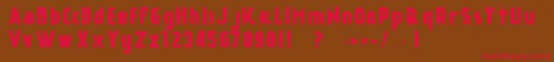 Police KР°nkinFreeFont – polices rouges sur fond brun