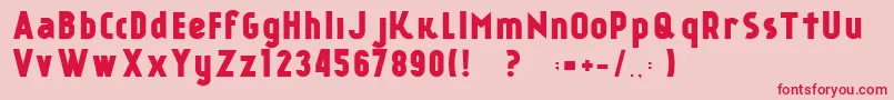 KР°nkinFreeFont Font – Red Fonts on Pink Background