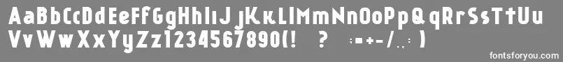 KР°nkinFreeFont Font – White Fonts on Gray Background