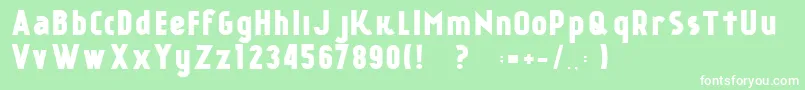 KР°nkinFreeFont Font – White Fonts on Green Background