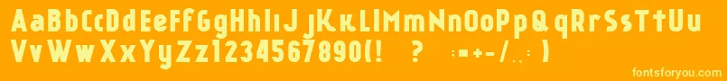 KР°nkinFreeFont Font – Yellow Fonts on Orange Background