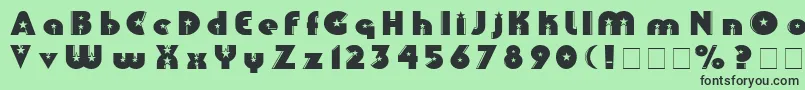 Collinz Font – Black Fonts on Green Background