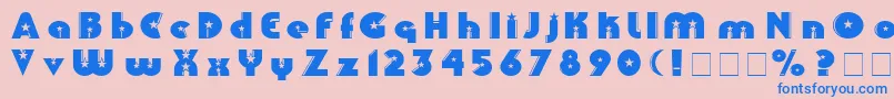 Collinz Font – Blue Fonts on Pink Background