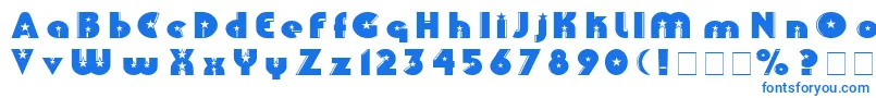 Collinz Font – Blue Fonts on White Background