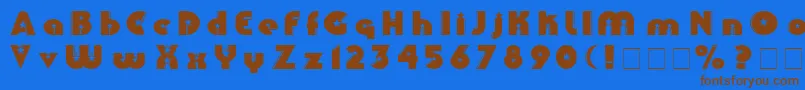 Collinz Font – Brown Fonts on Blue Background