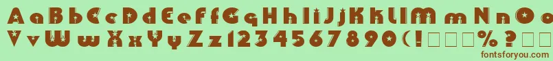 Collinz Font – Brown Fonts on Green Background