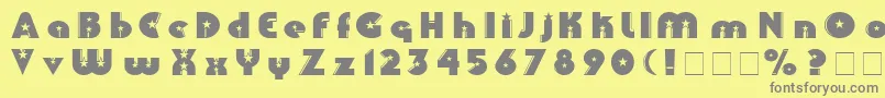 Collinz Font – Gray Fonts on Yellow Background