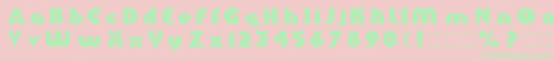 Collinz Font – Green Fonts on Pink Background