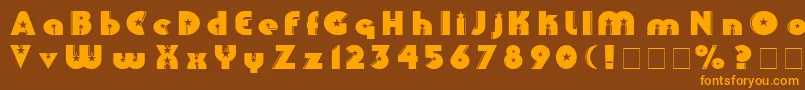 Collinz Font – Orange Fonts on Brown Background