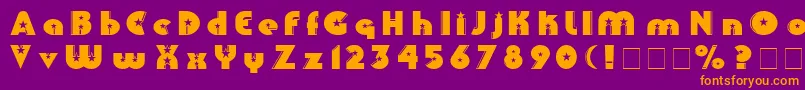 Collinz Font – Orange Fonts on Purple Background