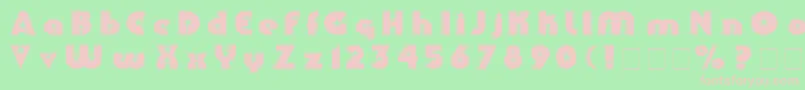 Шрифт Collinz – розовые шрифты на зелёном фоне