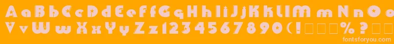 Collinz Font – Pink Fonts on Orange Background