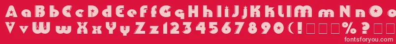 Collinz Font – Pink Fonts on Red Background