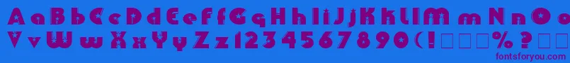 Collinz Font – Purple Fonts on Blue Background