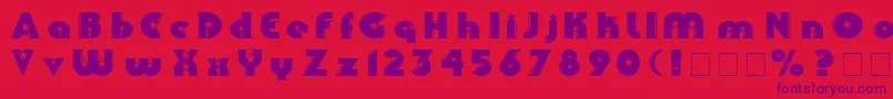Collinz Font – Purple Fonts on Red Background