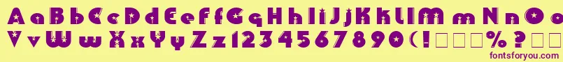 Collinz Font – Purple Fonts on Yellow Background