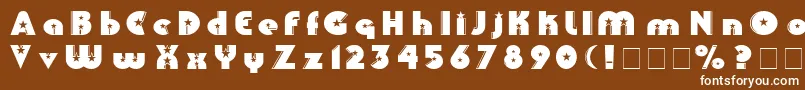 Collinz Font – White Fonts on Brown Background