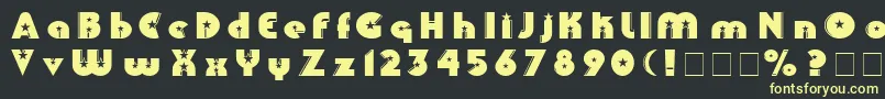 Collinz Font – Yellow Fonts on Black Background