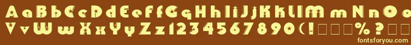 Collinz Font – Yellow Fonts on Brown Background