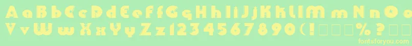 Collinz Font – Yellow Fonts on Green Background