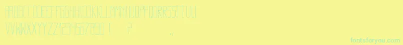 BadasstypographyRegular Font – Green Fonts on Yellow Background