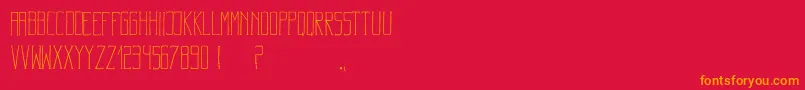 BadasstypographyRegular Font – Orange Fonts on Red Background
