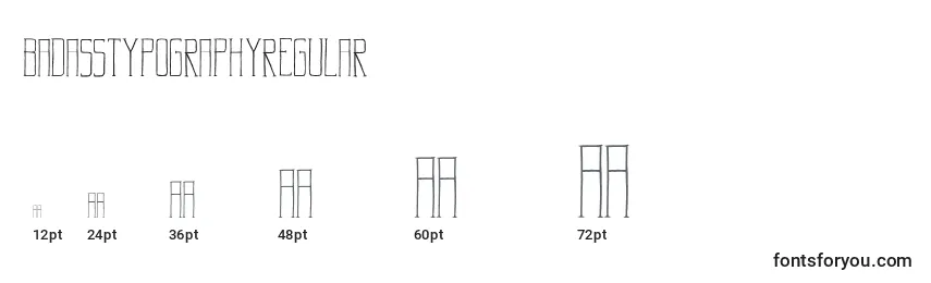 BadasstypographyRegular Font Sizes