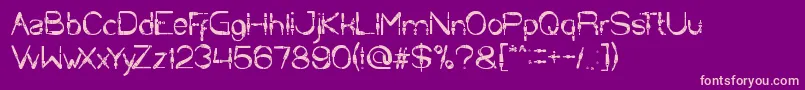 Copper Font – Pink Fonts on Purple Background