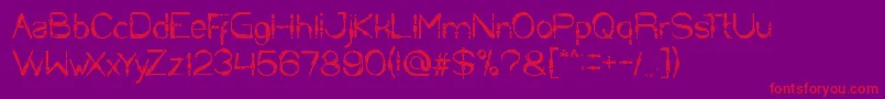 Copper Font – Red Fonts on Purple Background