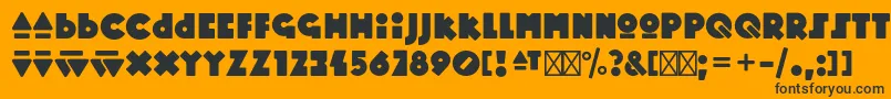 MopsterRegular Font – Black Fonts on Orange Background