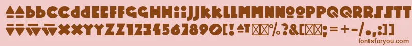 MopsterRegular Font – Brown Fonts on Pink Background