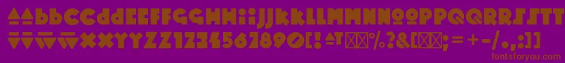 MopsterRegular-fontti – ruskeat fontit violetilla taustalla