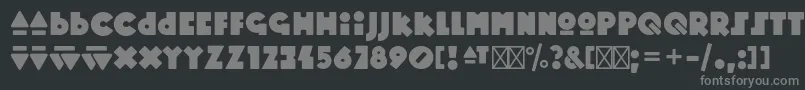 フォントMopsterRegular – 黒い背景に灰色の文字