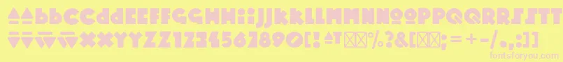 MopsterRegular Font – Pink Fonts on Yellow Background