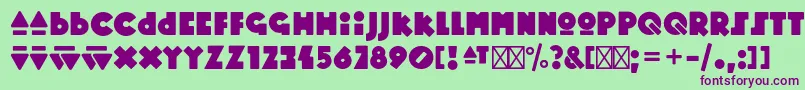 MopsterRegular Font – Purple Fonts on Green Background