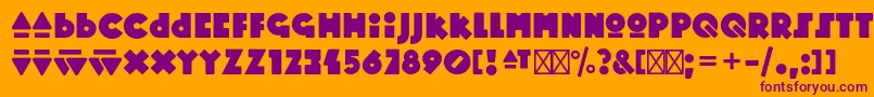 MopsterRegular Font – Purple Fonts on Orange Background