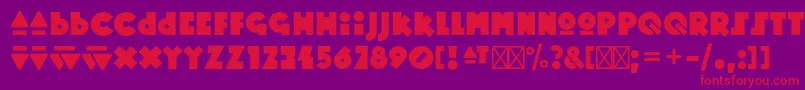 MopsterRegular Font – Red Fonts on Purple Background