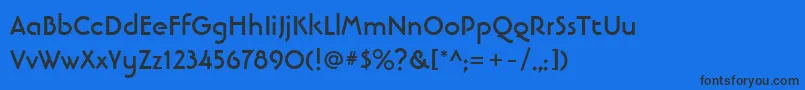 LinotypebanjomanBold Font – Black Fonts on Blue Background