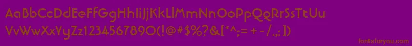 LinotypebanjomanBold Font – Brown Fonts on Purple Background