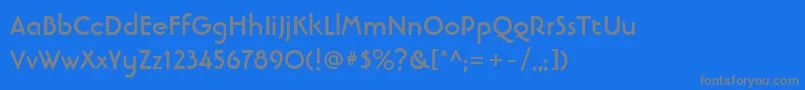 LinotypebanjomanBold Font – Gray Fonts on Blue Background